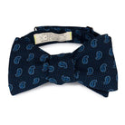 Cursor & Thread cotton bow tie - navy paisley print — available at Norwood
