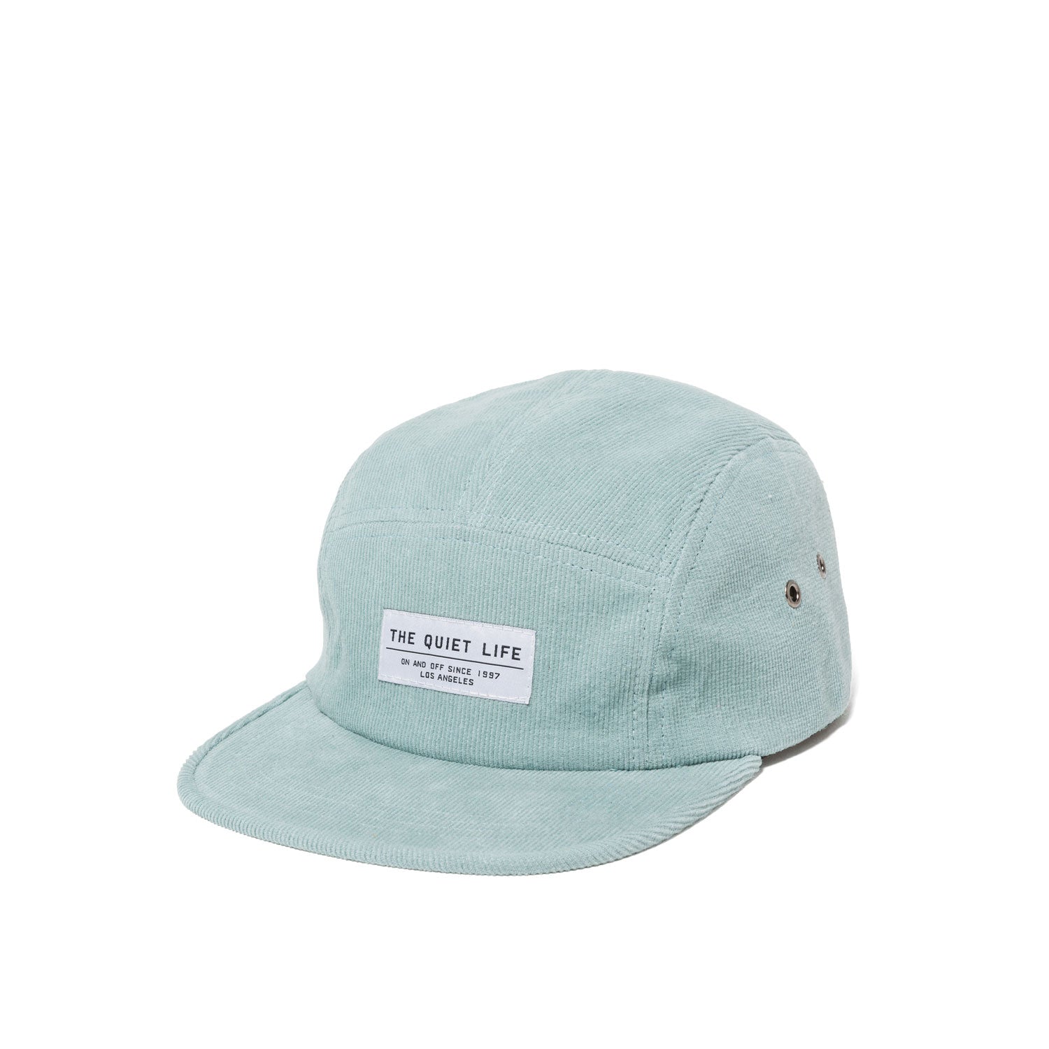 The Quiet Life Cord 5 panel camper hat, sky blue — available at Norwood