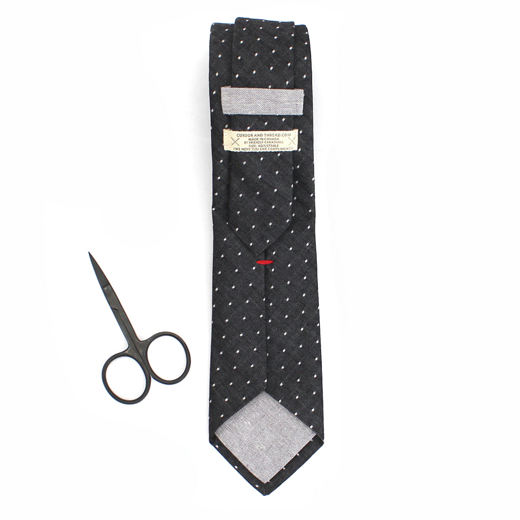 Cursor & Thread Henry Black chambray neck tie — available at Norwood