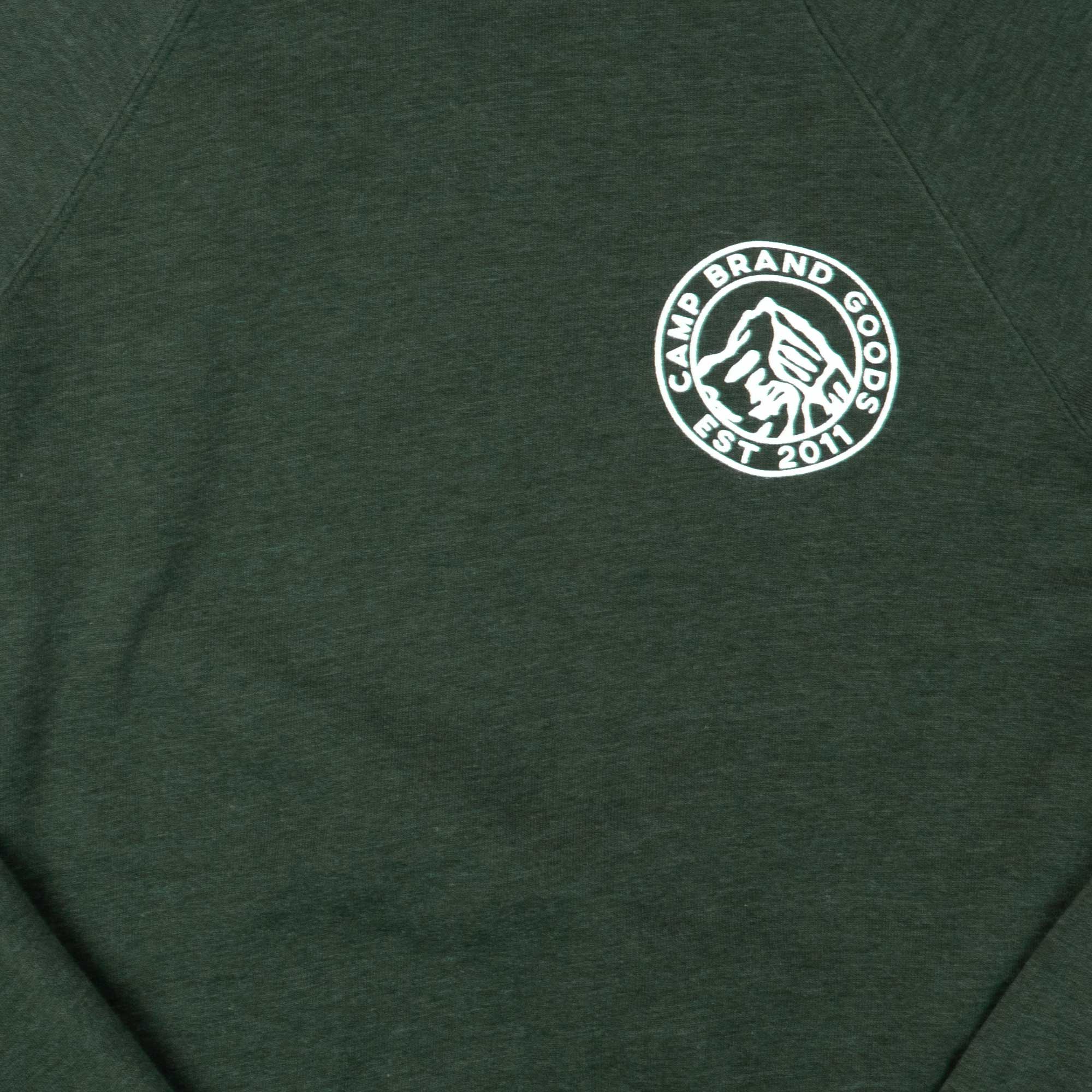 Camp Brand Goods Heritage Crest crewneck — available at Norwood