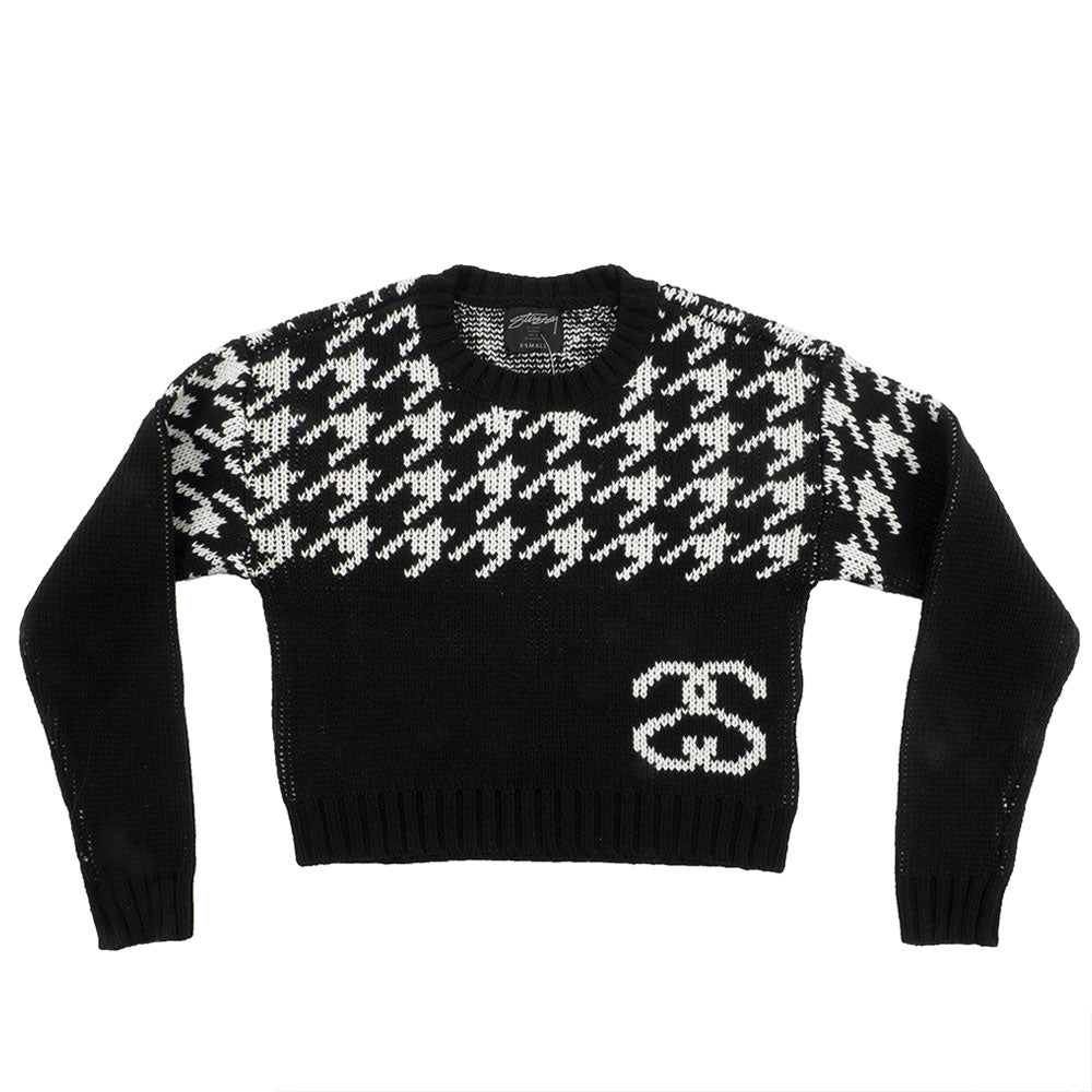 Stussy Houndstooth shops Crewneck Sweater