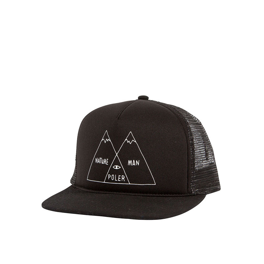 Poler Mesh Trucker Venn Hat, Black